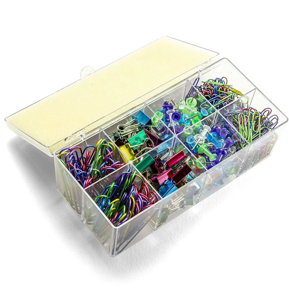 Paper Clip and Clamp Value-Pack with Organizer
