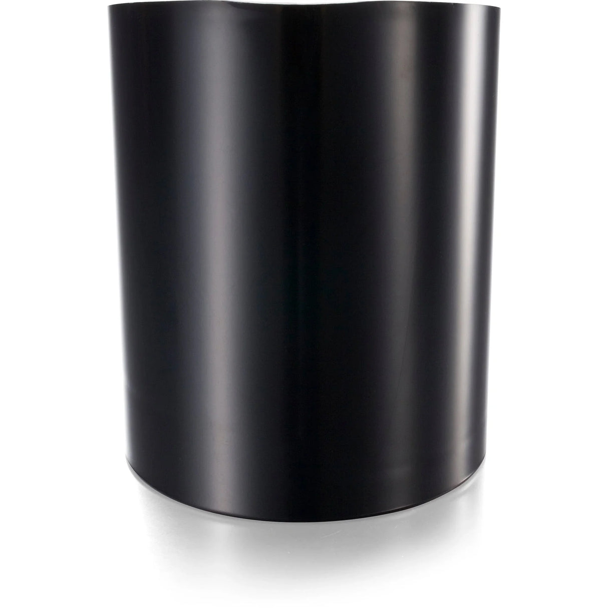 Large black recycled pencil cup desktop organizer on white background
