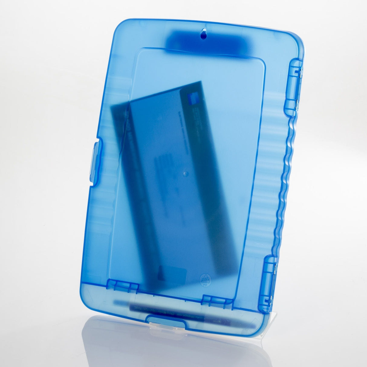 Slim Blue Clipboard Storage Box