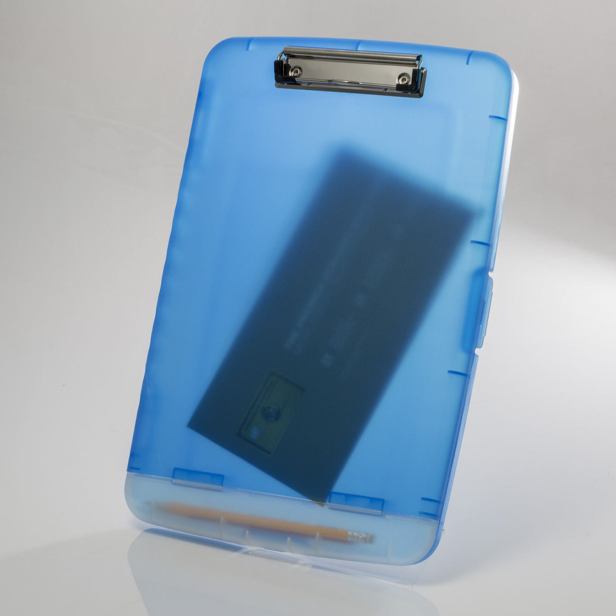 Slim Blue Clipboard Storage Box