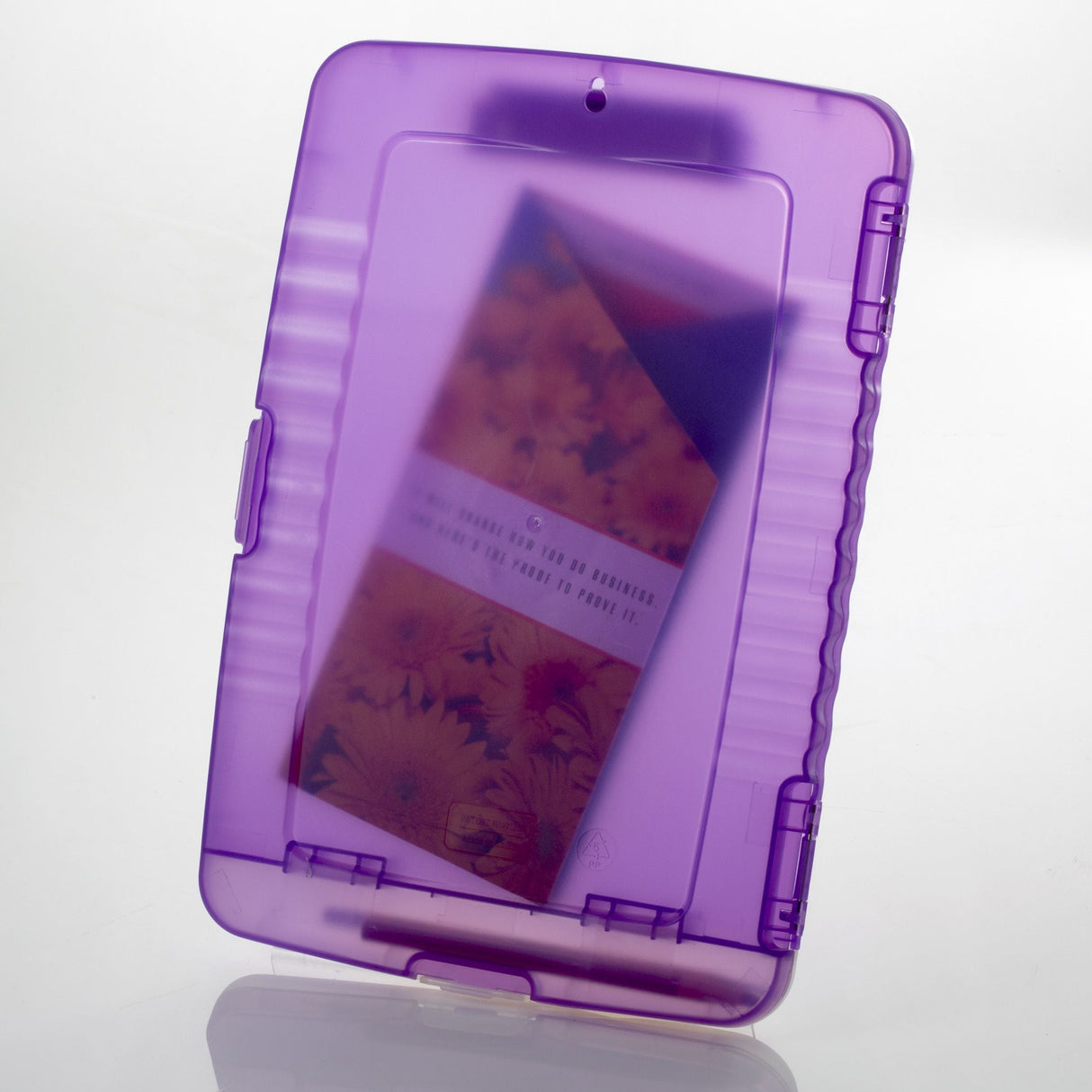 Slim Purple Clipboard Storage Box
