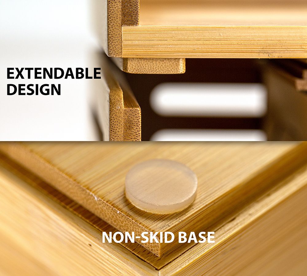 Stackable Bamboo Letter Tray