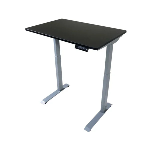 Victor® High Rise™ 36-inch compact electric height adjustable standing desk with black top