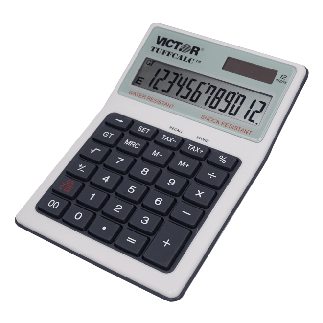 TuffCalc™ 12-Digit Water and Shock Resistant Calculator