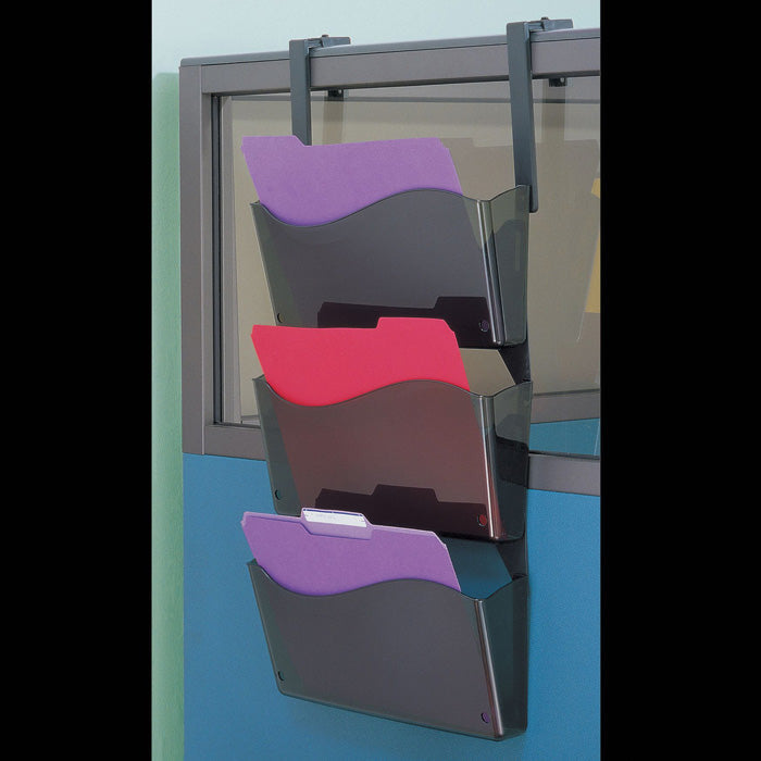 Unbreakable Wall File with Partition Hangers - Gray