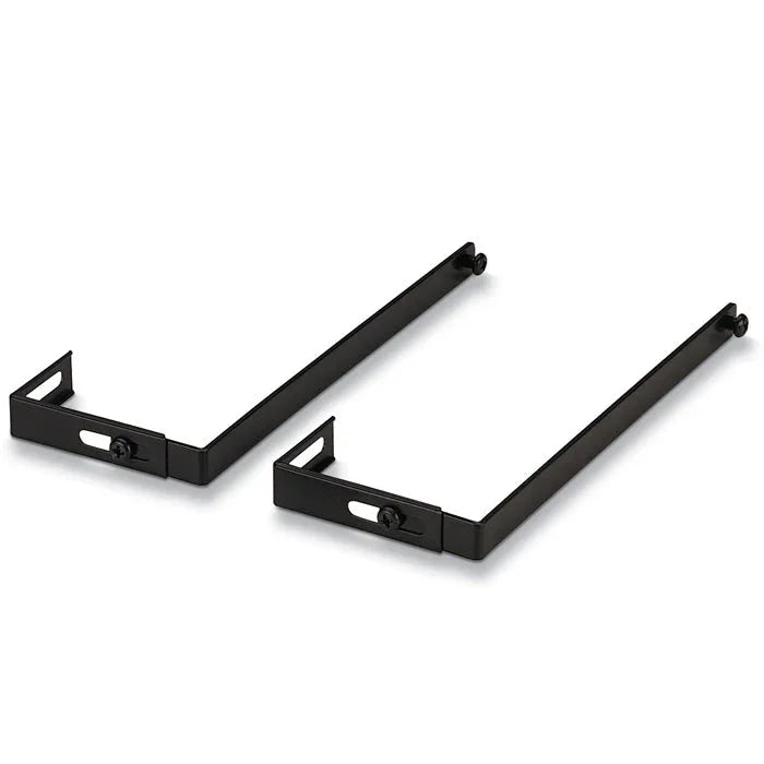 Universal black metal partition hanger set for office or cubicle panel organization