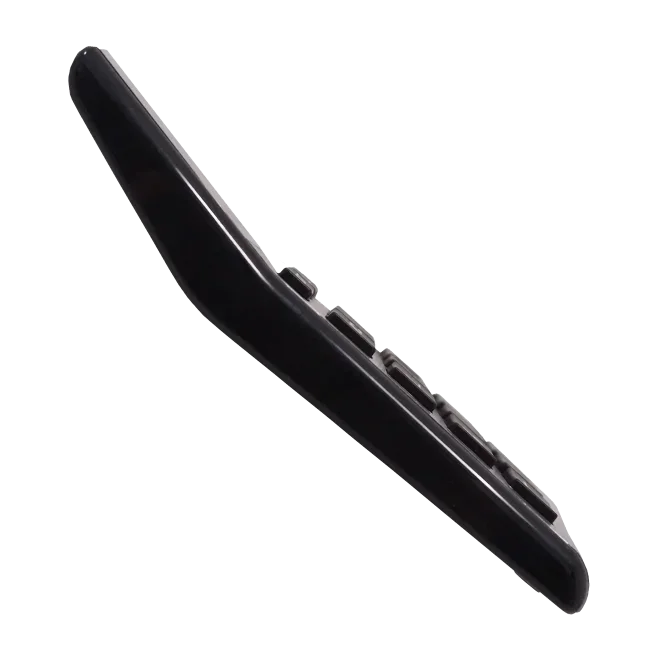 Black handheld calculator with sleek design, ideal for office or school use