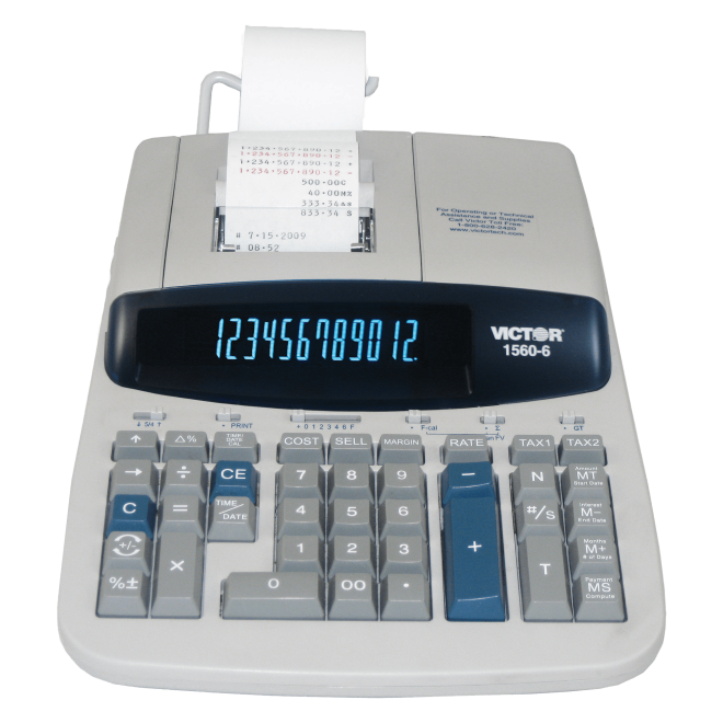 VICTOR® 12-Digit Professional Grade Heavy-Duty Commercial Printing Calculator