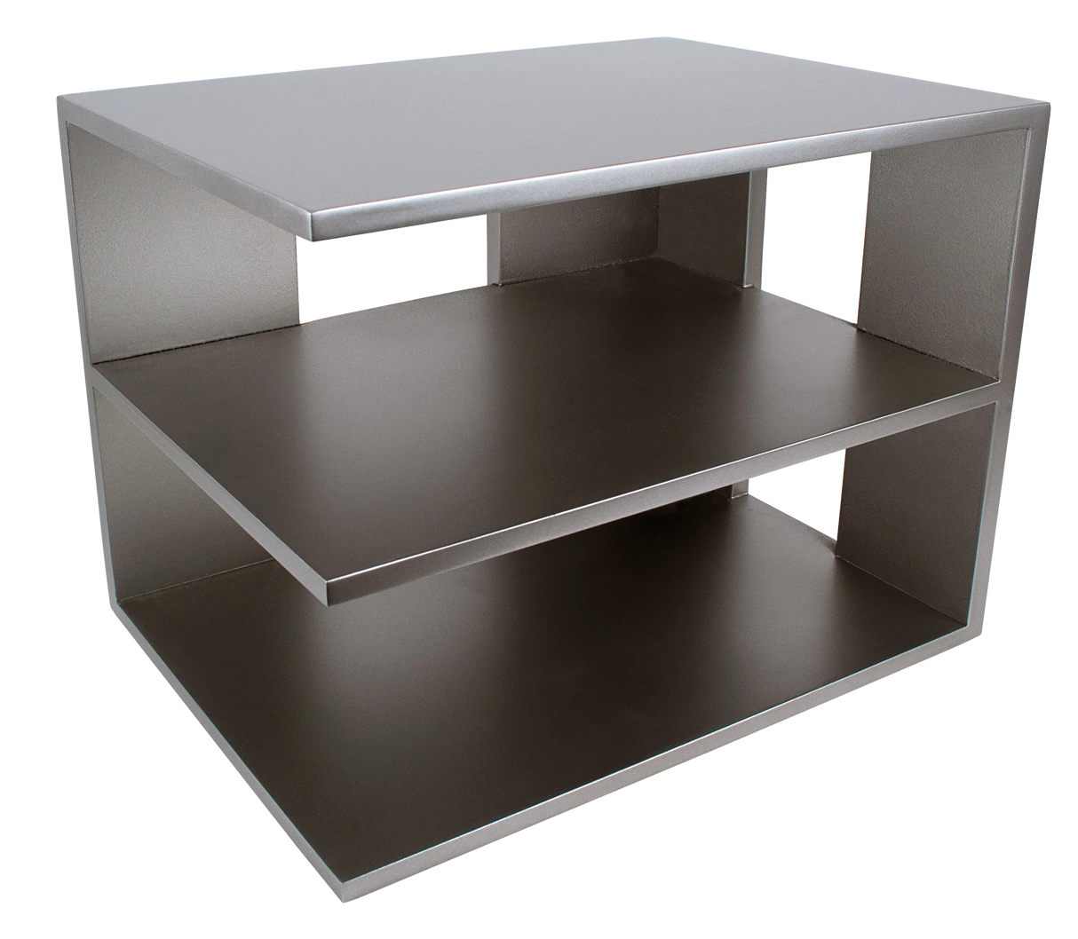 Metal corner shelf organizer with two levels for desk or office storage