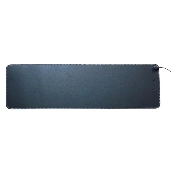 Victor® Grounding Desk Pad in black with white stitching and grounding cable