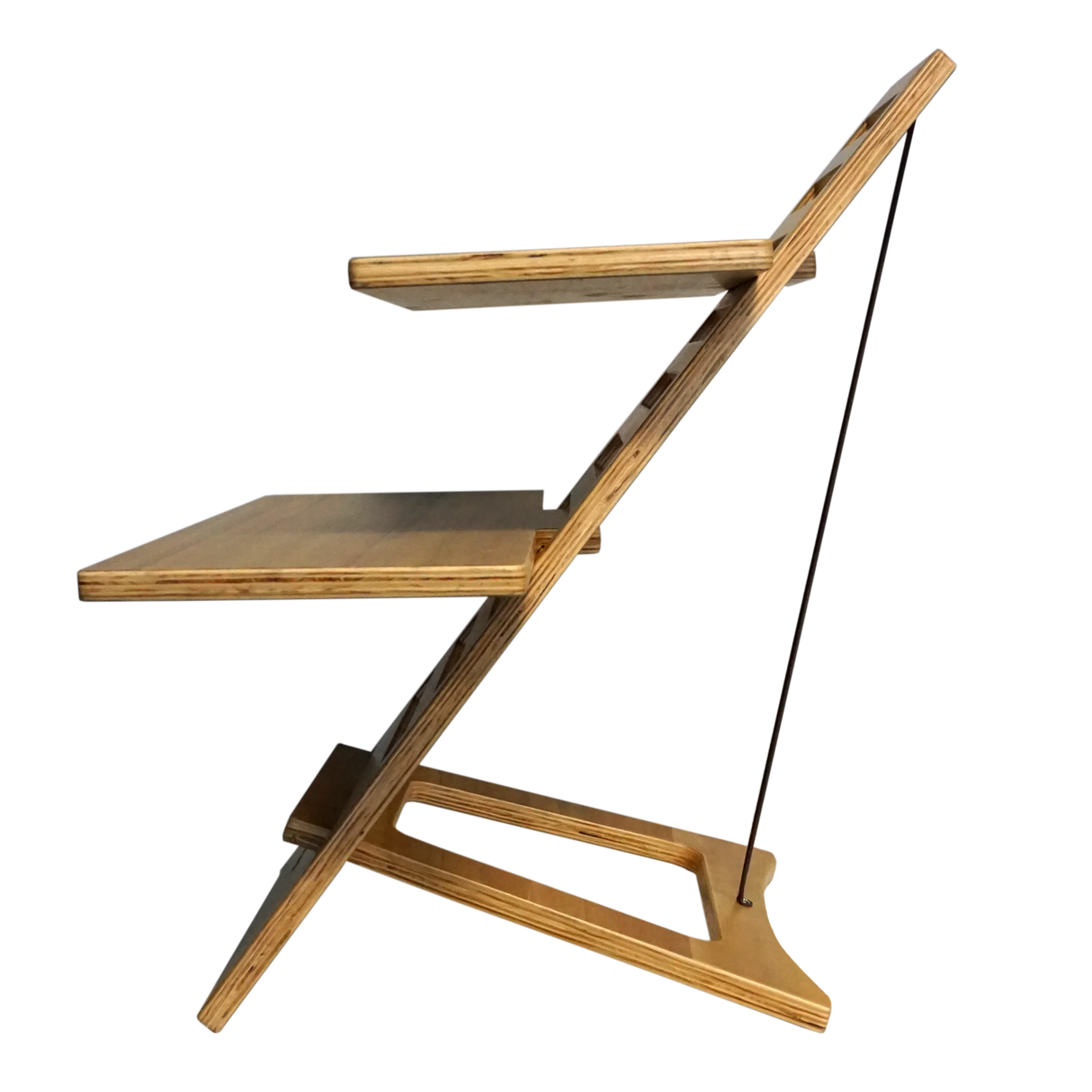 Wooden standing desk with adjustable height for home or office workspace