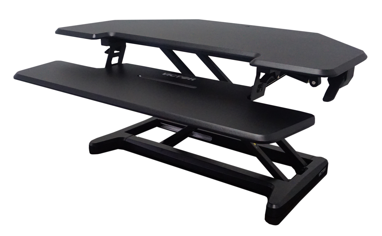 VICTOR® High Rise™ Adjustable Height Corner Standing Desk with Removable Keyboard Tray