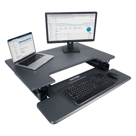 VICTOR® High Rise™ Adjustable Height Standing Desk with Keyboard Tray