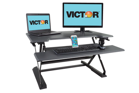 VICTOR® High Rise™ Adjustable Height Standing Desk with Keyboard Tray