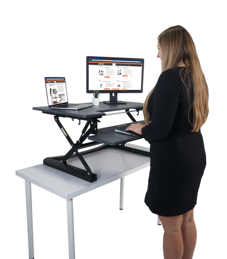VICTOR® High Rise™ Adjustable Height Standing Desk with Keyboard Tray