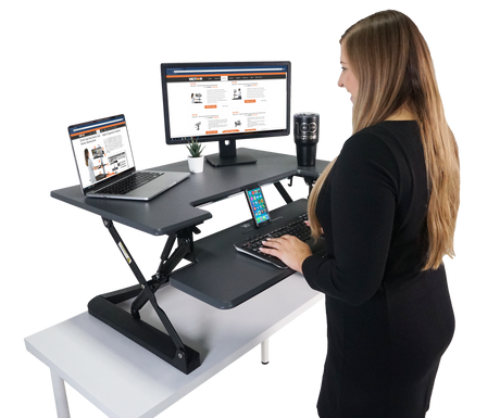 VICTOR® High Rise™ Adjustable Height Standing Desk with Keyboard Tray