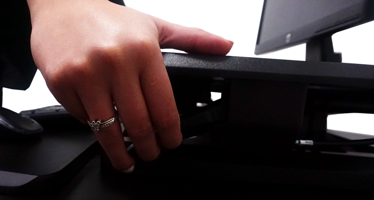 VICTOR® High Rise™ Compact Adjustable Height Standing Desk with Keyboard Tray