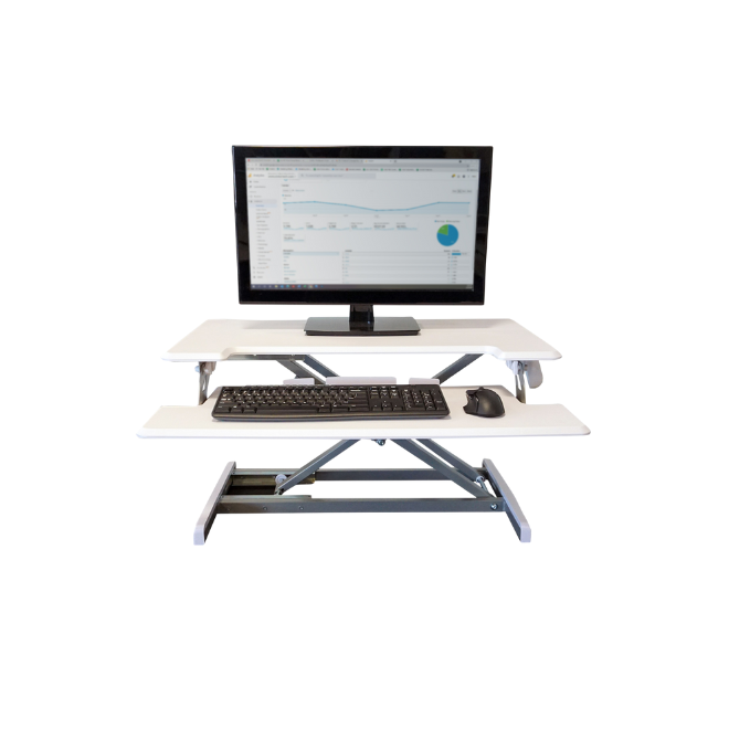 Victor High Rise Compact Adjustable Height Standing Desk with keyboard Tray