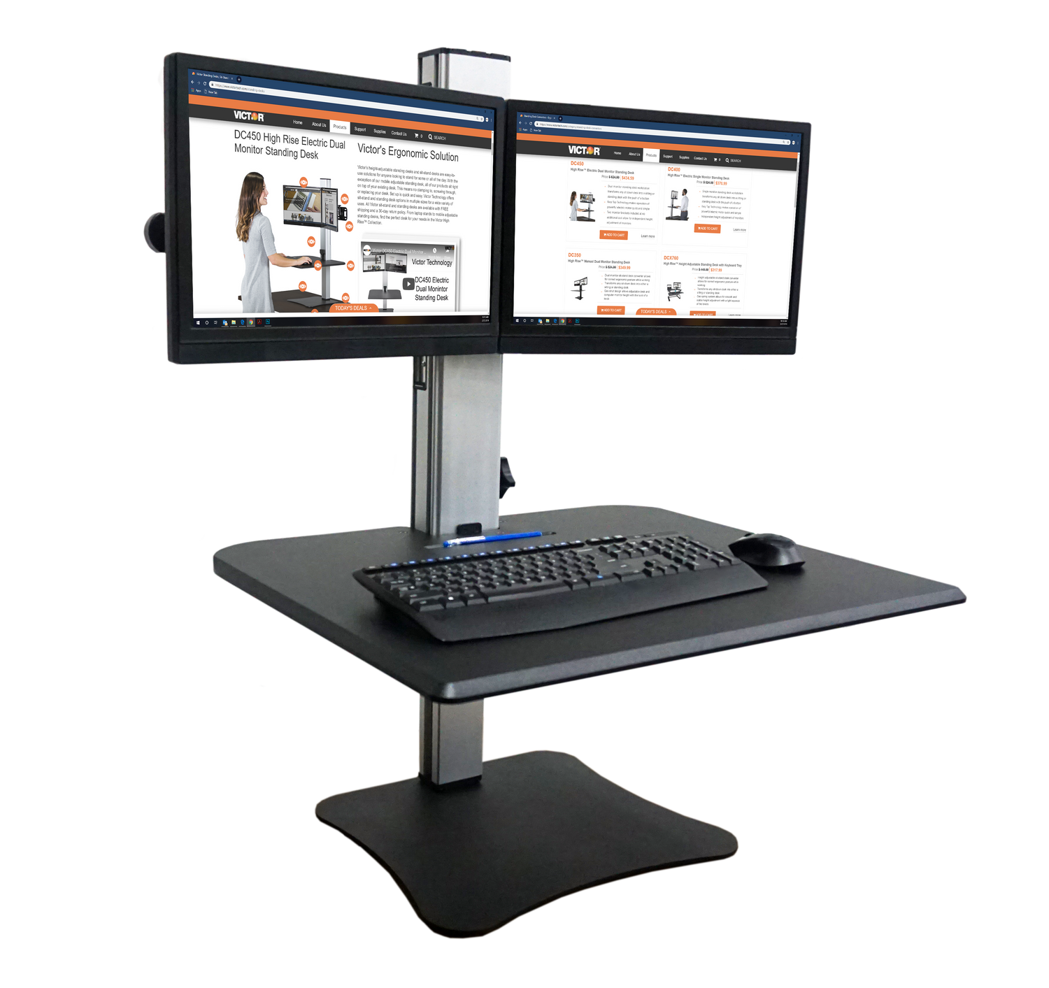 VICTOR® High Rise™ Dual Monitor Standing Desk