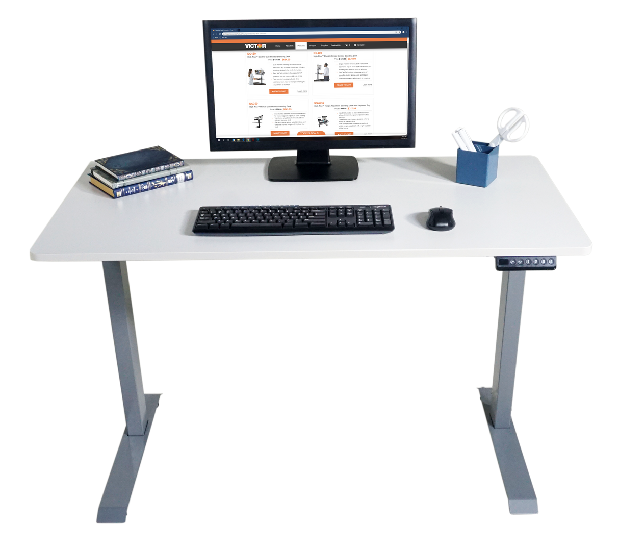 VICTOR® High Rise™ Electric Adjustable Height Full Standing Desk (DC840)