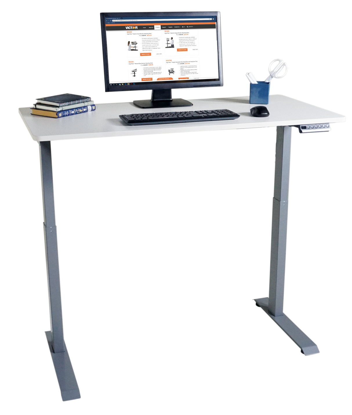 VICTOR® High Rise™ Electric Adjustable Height Full Standing Desk (DC840)