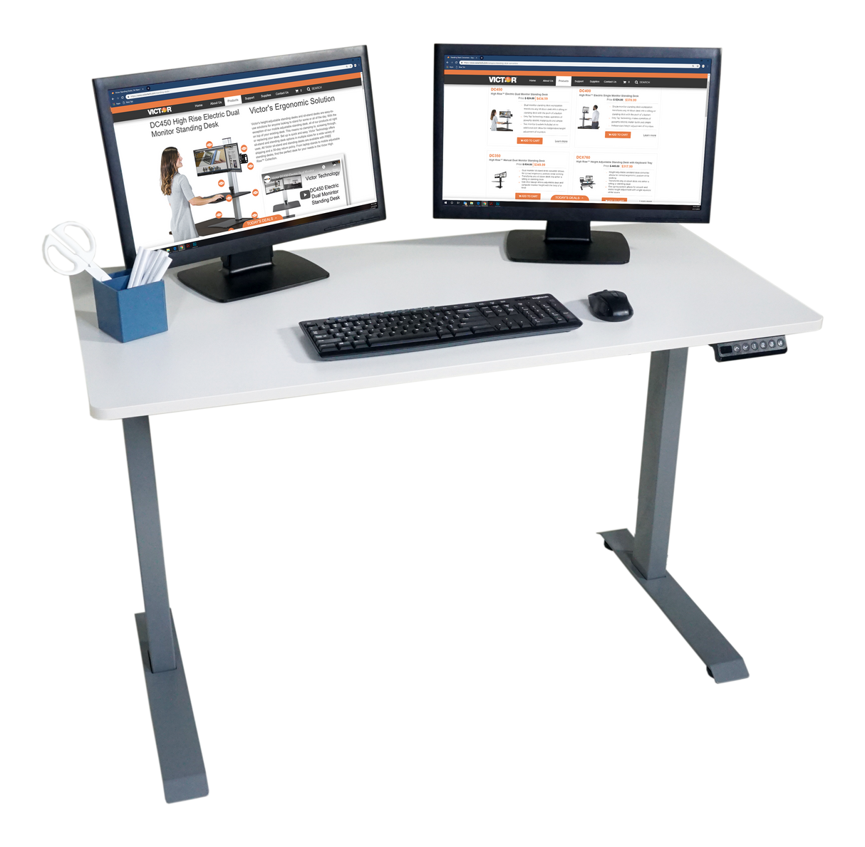VICTOR® High Rise™ Electric Adjustable Height Full Standing Desk (DC840)