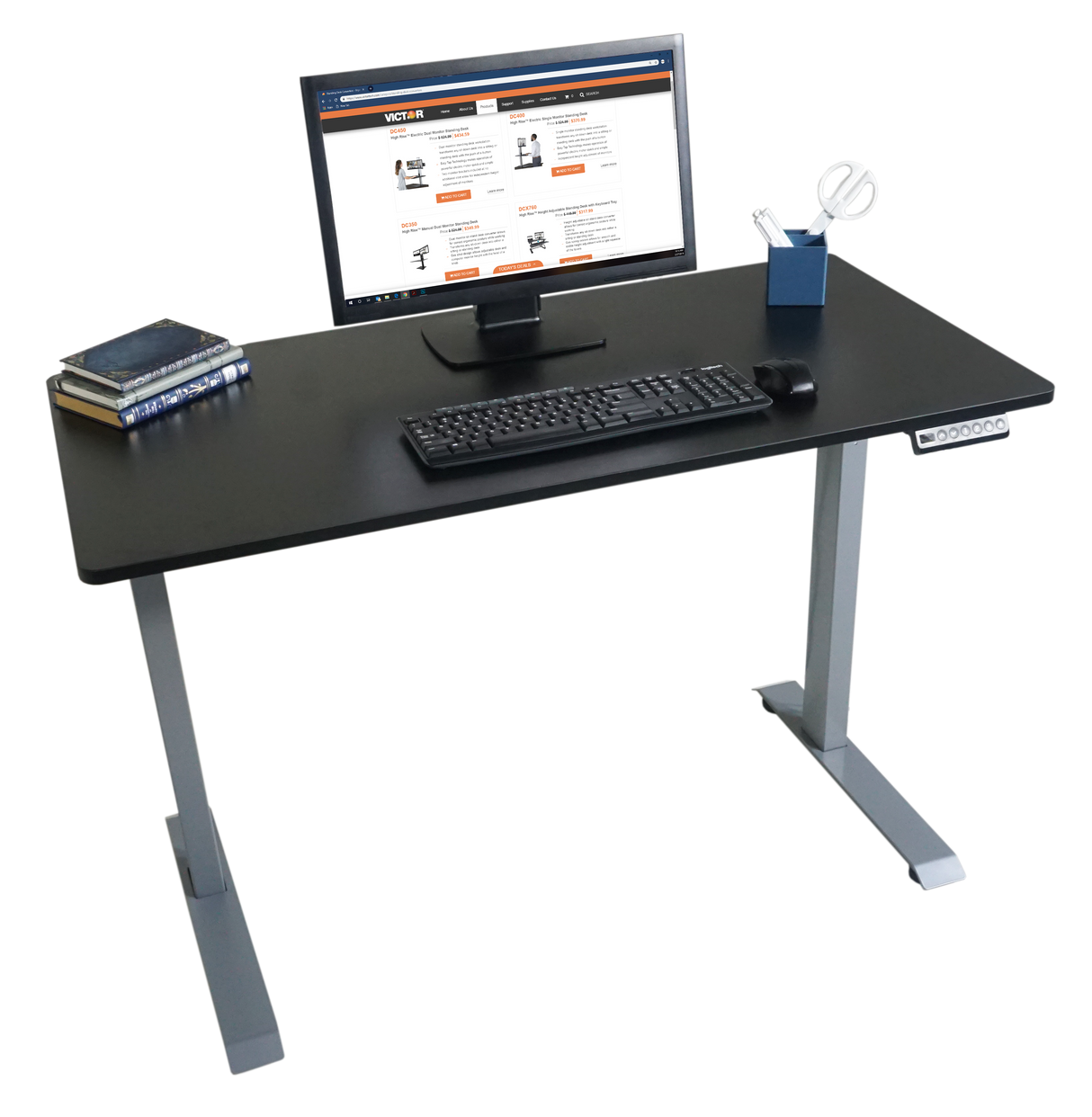 VICTOR® High Rise™ Electric Adjustable Height Full Standing Desk (DC840)