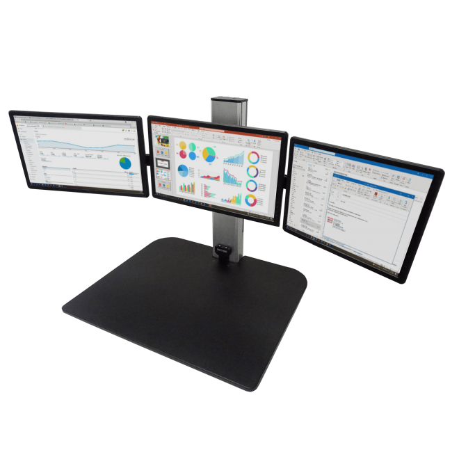 VICTOR® High Rise™ Electric Triple Monitor Standing Desk