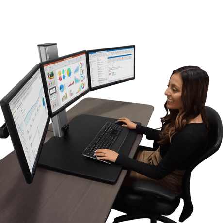 VICTOR® High Rise™ Electric Triple Monitor Standing Desk