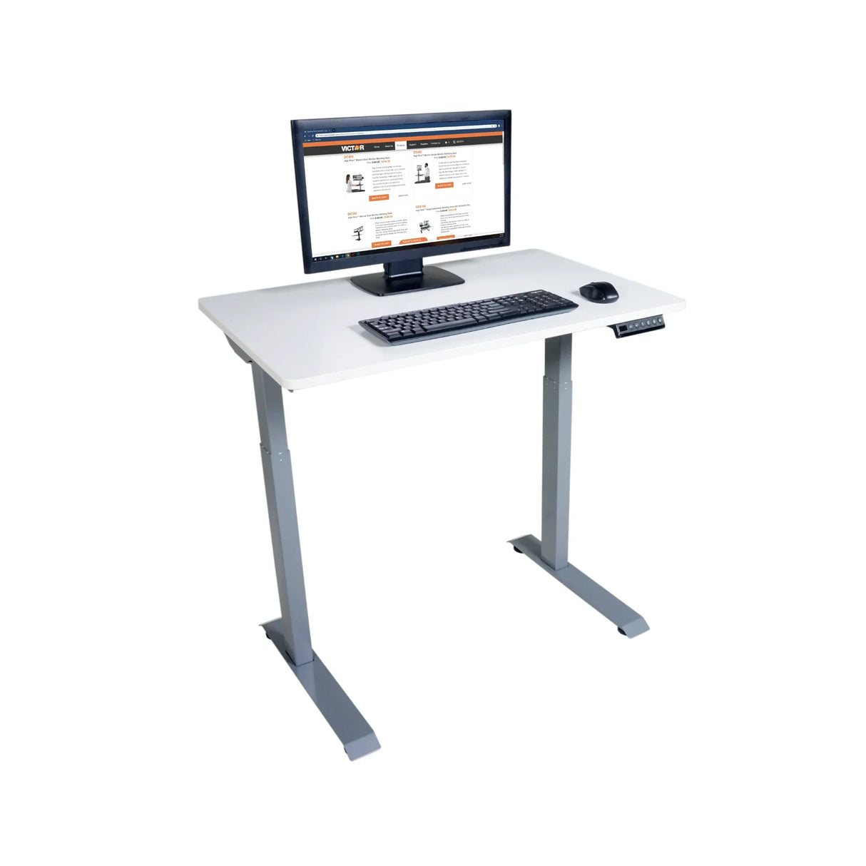 Victor® High Rise™ Height Adjustable Compact Electric Full Standing Desk