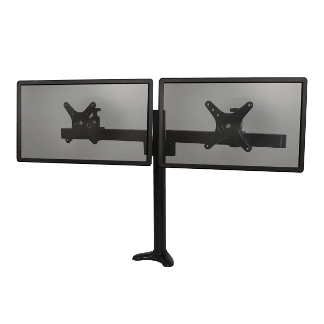 Dual monitor desk mount stand for workspace productivity and ergonomic setup