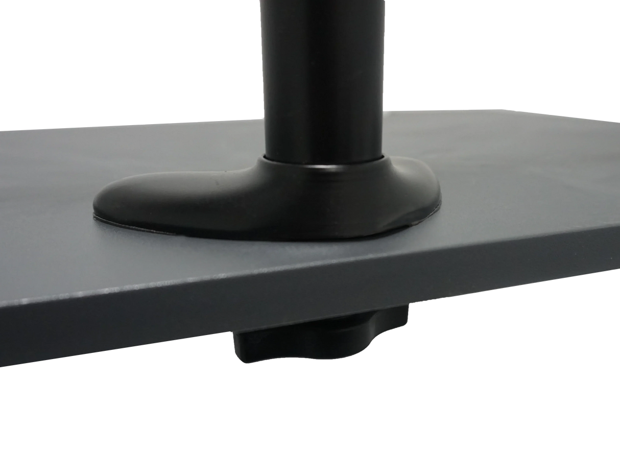 Black desk mount base for workspace productivity solutions