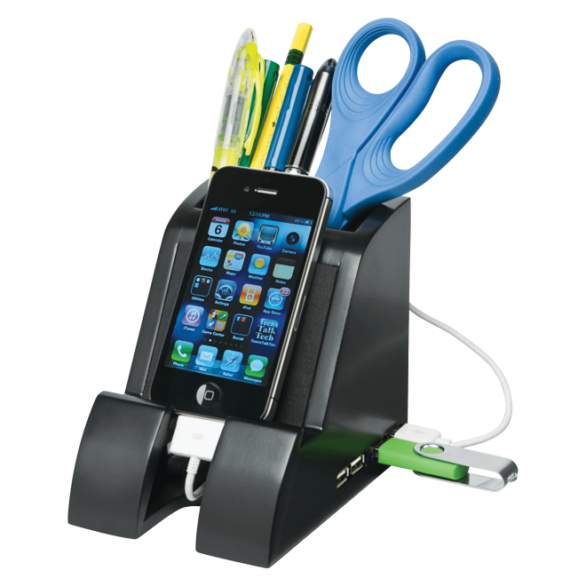 VICTOR® Smart Charge Pencil Cup™ with USB Hub