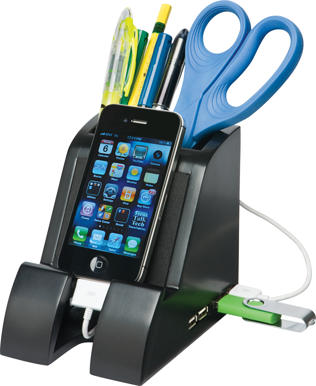 VICTOR® Smart Charge Pencil Cup™ with USB Hub