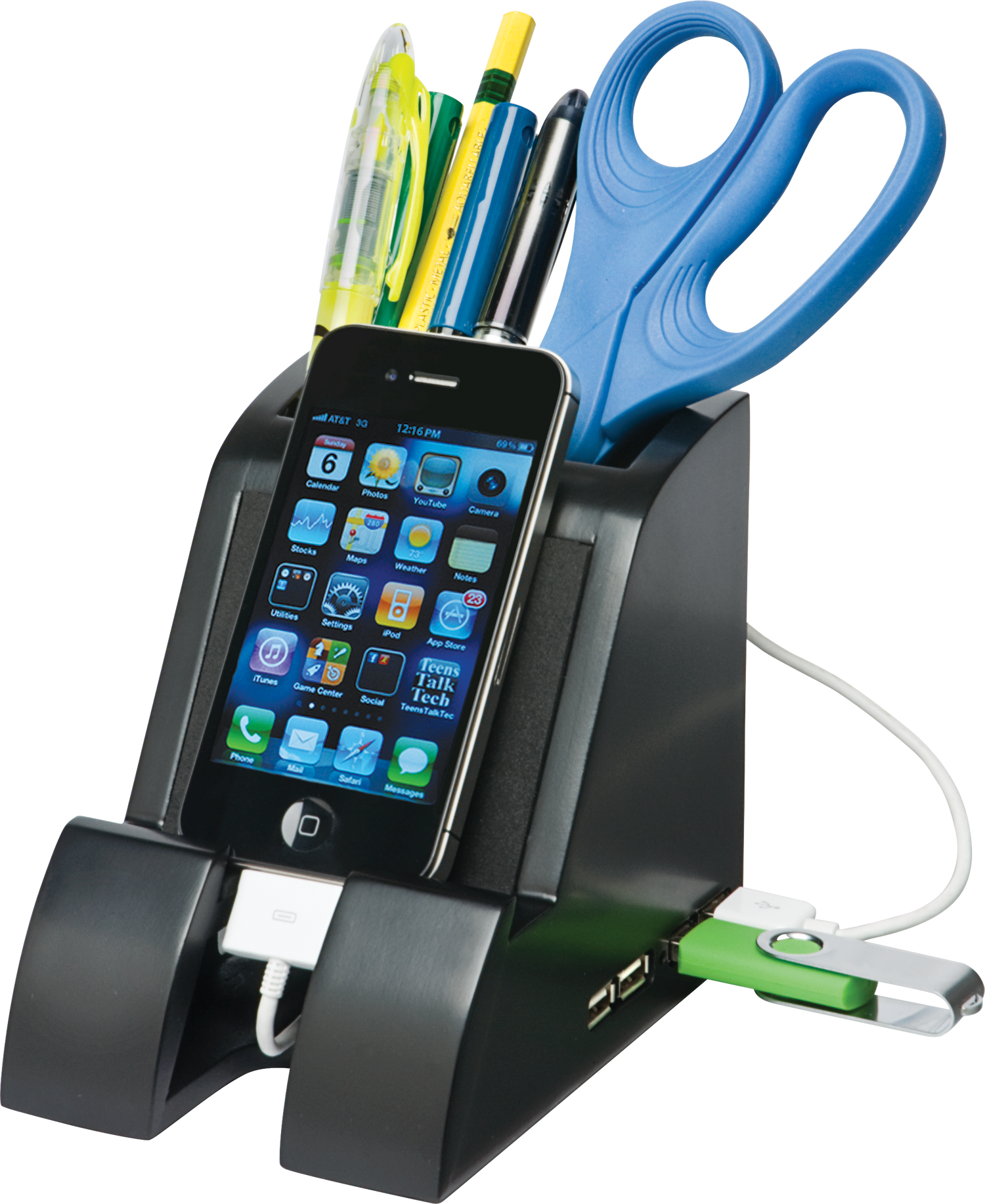 VICTOR® Smart Charge Pencil Cup™ with USB Hub