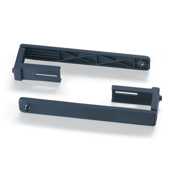 Black plastic wall file partition hangers for office organization, set of two