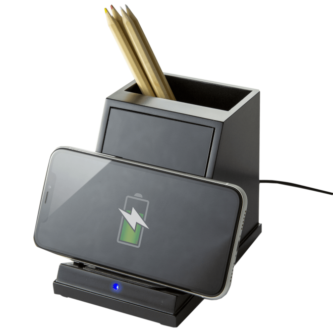 Wireless Phone Charger with Pencil Cup