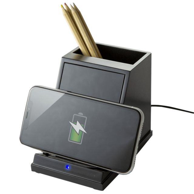 Wireless Phone Charger with Pencil Cup