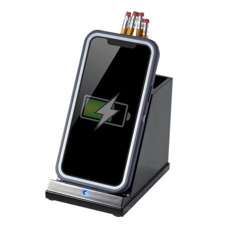 Wireless Phone Charger with Pencil Cup
