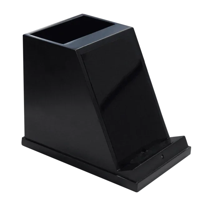 Black wireless phone charger with pencil cup desk organizer