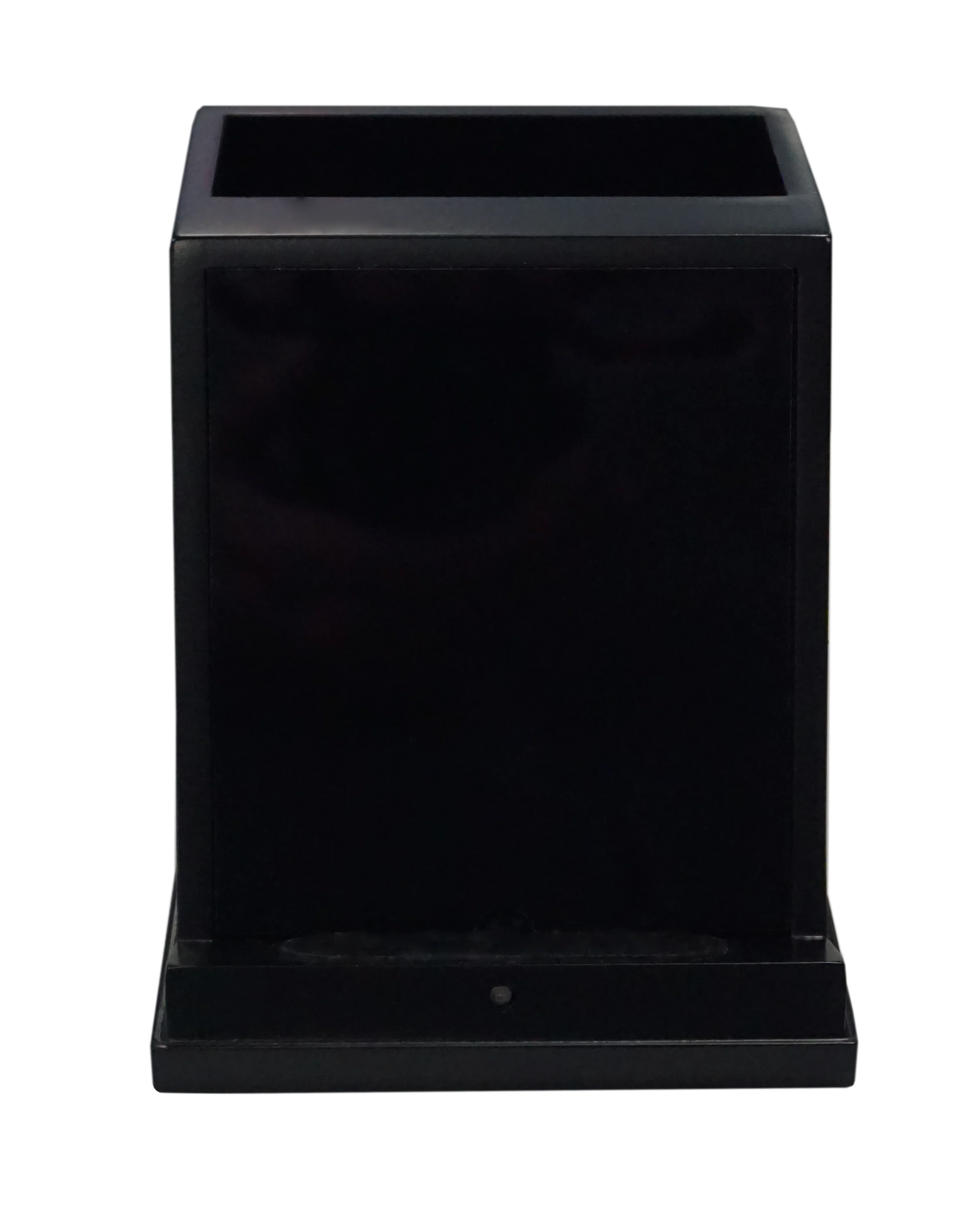 Black wireless phone charger with pencil cup, desk organizer accessory