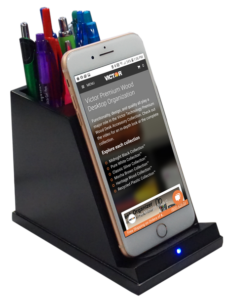 Wireless Phone Charger with Pencil Cup