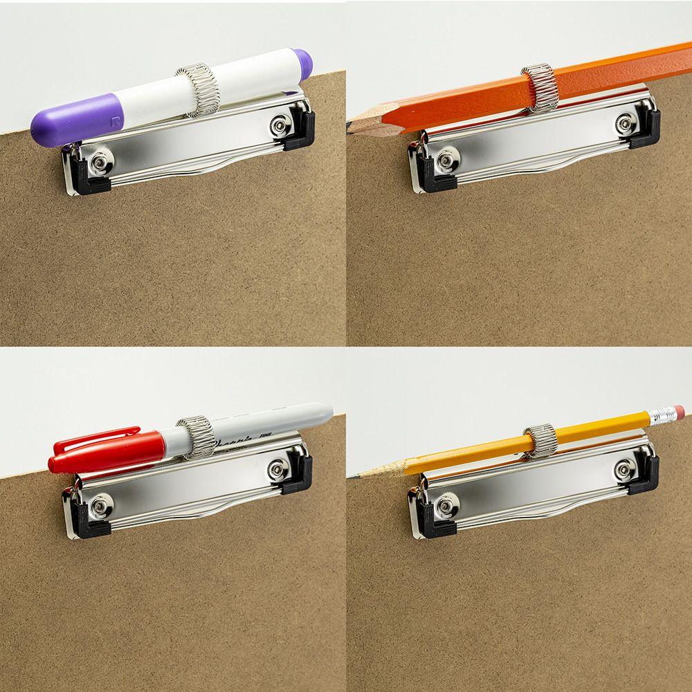 Wood Clipboard with Low Profile Clip and Pen Holder - Letter, 6-Pack