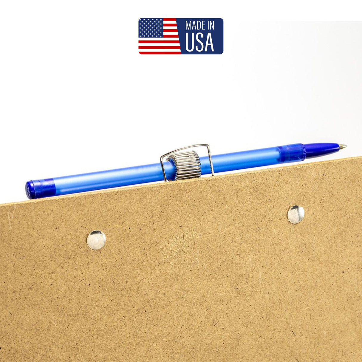 Wood Clipboard with Low Profile Clip and Pen Holder - Letter, Single