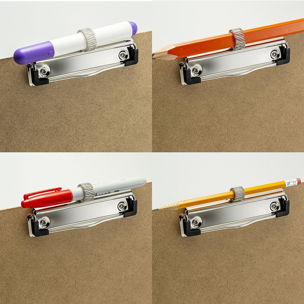 Wood Clipboard with Low Profile Clip and Pen Holder - Memo, 24-Pack