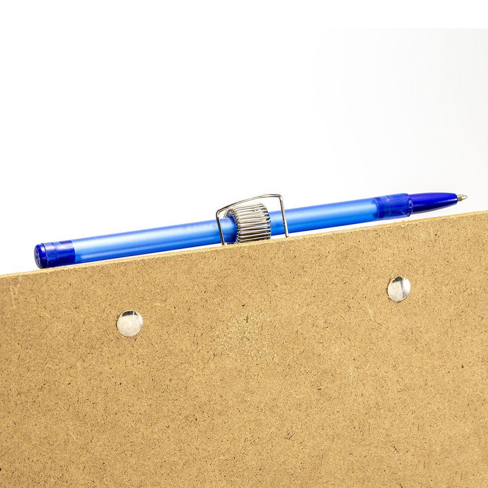 Wood Clipboard with Low Profile Clip and Pen Holder - Memo, 24-Pack