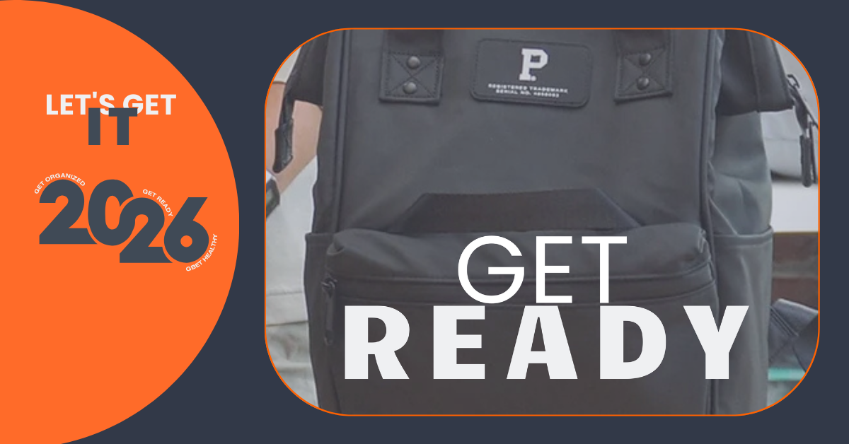 Back-to-school campaign image with black backpack and text 'Let's Get IT 2026 Get Ready'