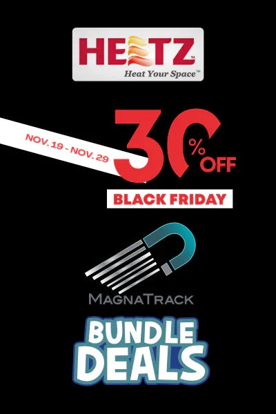 Black Friday 30% off MagnaTrack and bundle deals promotion, valid Nov 19–29, on black background.