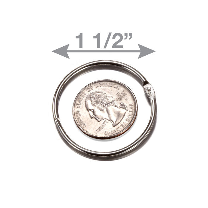 1 1/2-inch diameter loose leaf rings