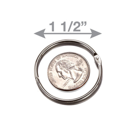 1 1/2-inch diameter loose leaf rings